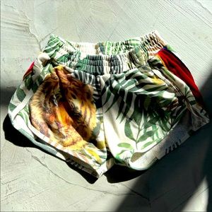 Aviator nation velvet strip shorts